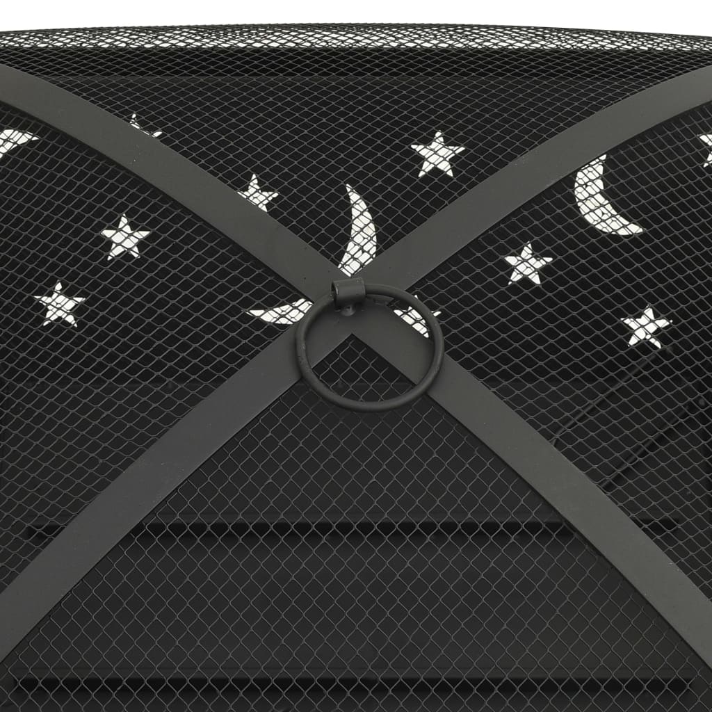 Fire Pit With Poker 62 Cm Xxl Steel