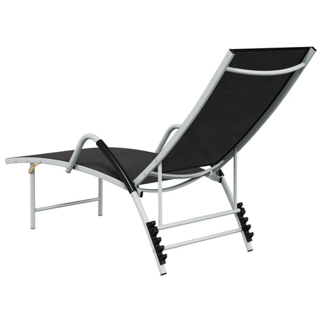 Sun Lounger Textilene And Aluminium