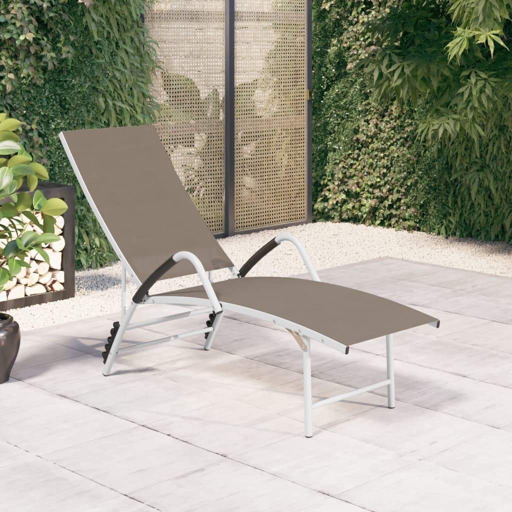 Sun Lounger Textilene And Aluminium