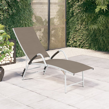 Sun Lounger Textilene And Aluminium