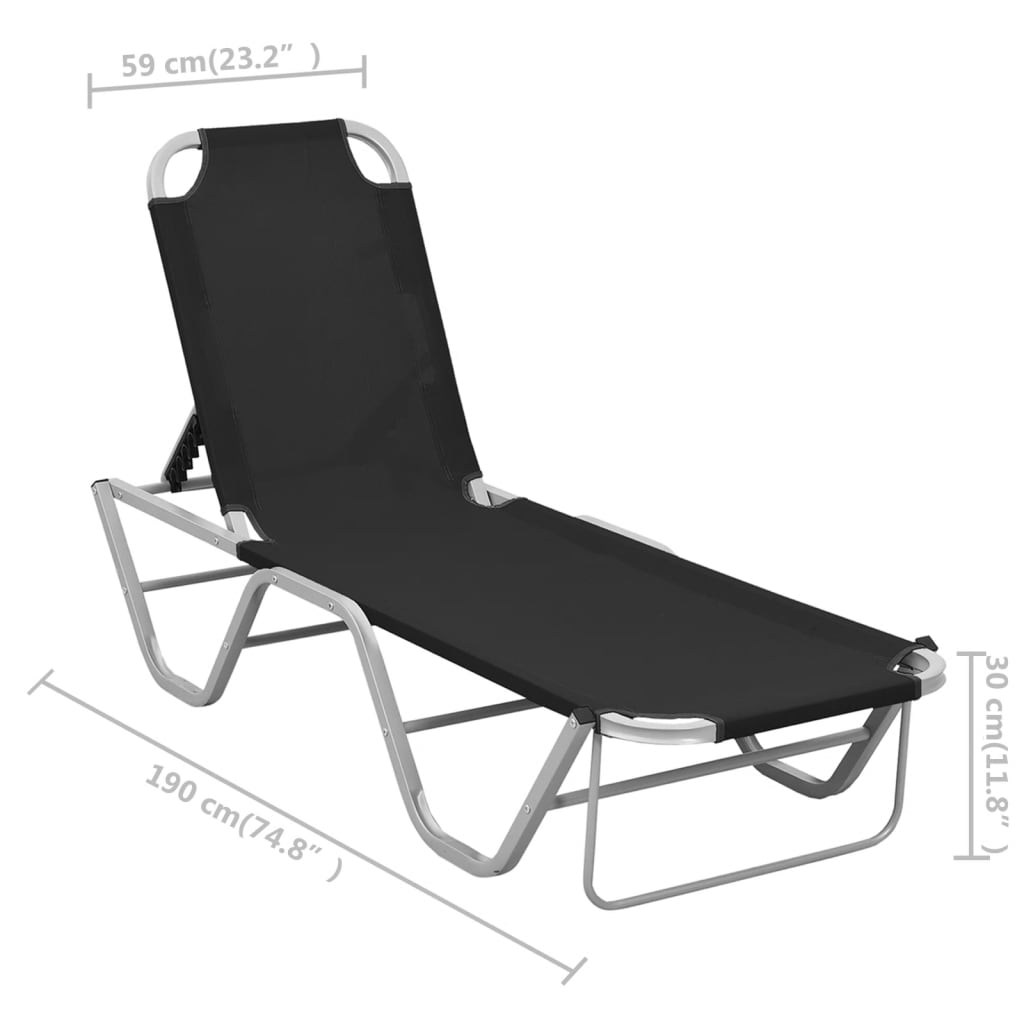 Sun Lounger Aluminium And Textilene