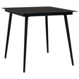 Garden Dining Table Black Steel And Glass