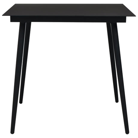 Garden Dining Table Black Steel And Glass