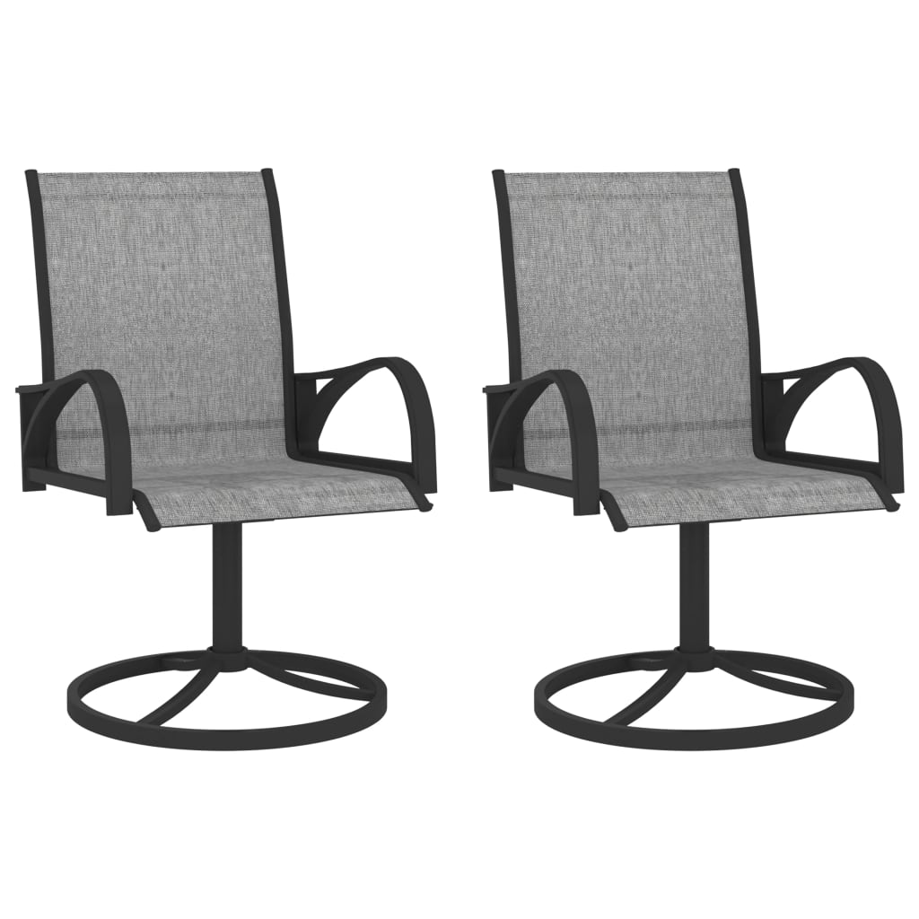 Garden Swivel Chairs 2 Pcs Textilene And Steel