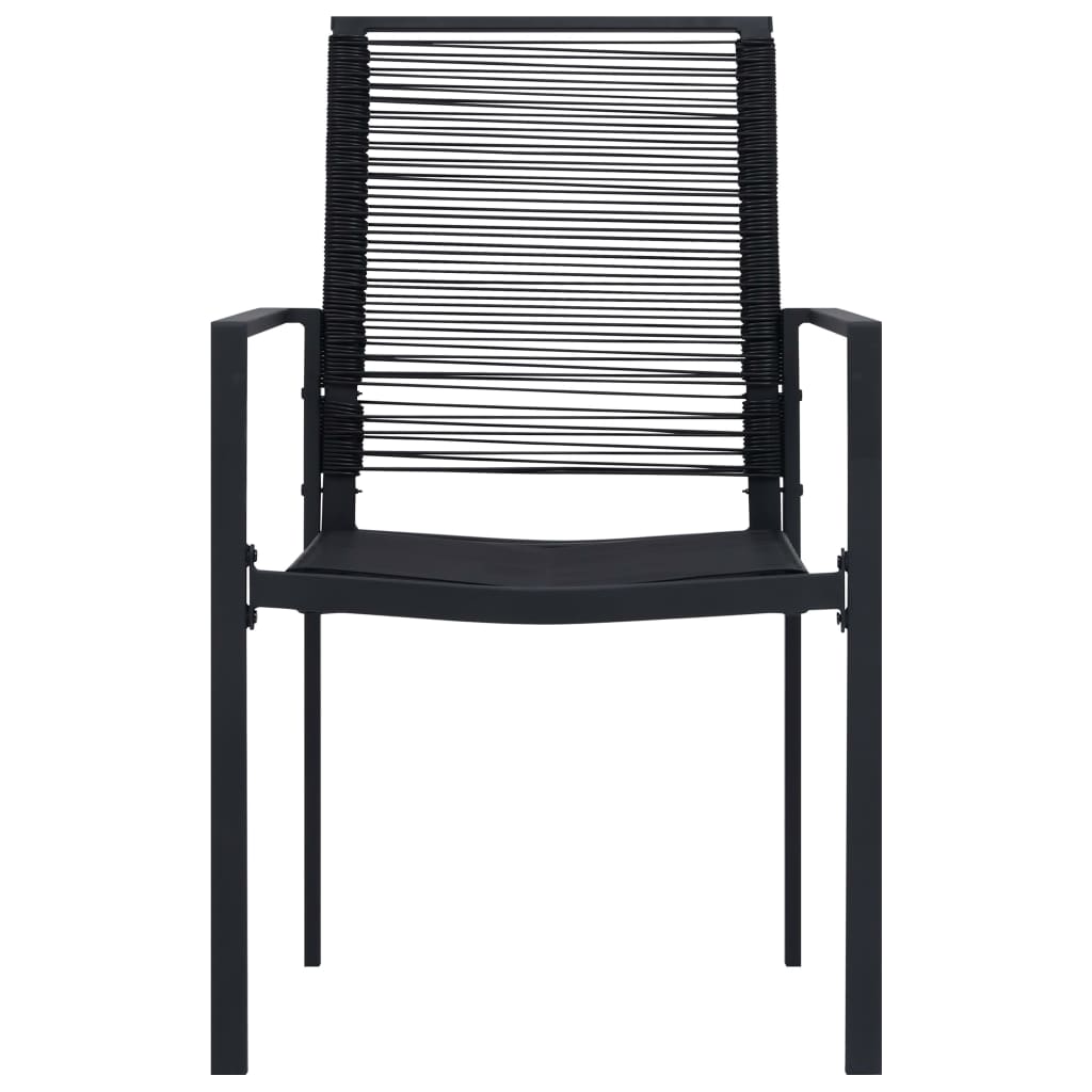 Garden Chairs 4 Pcs Pvc Rattan Black