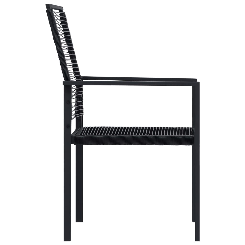 Garden Chairs 4 Pcs Pvc Rattan Black