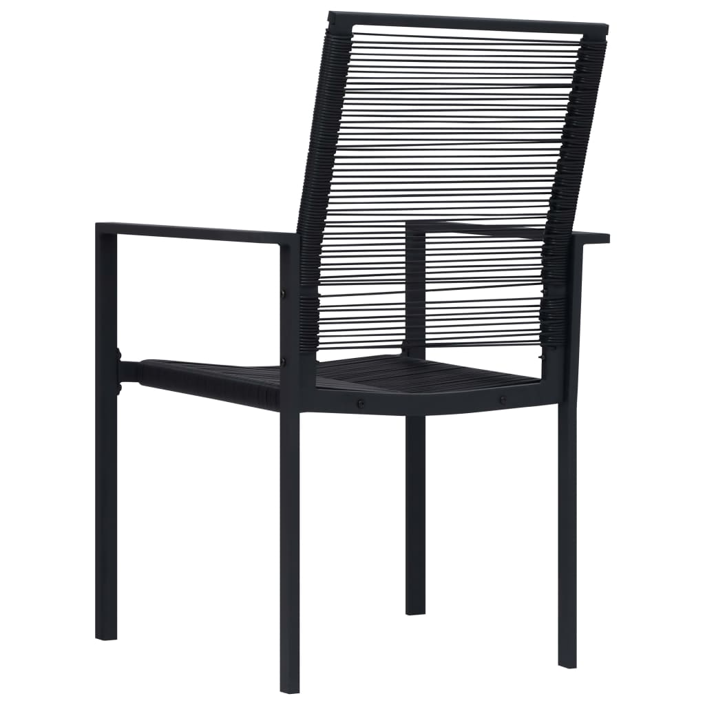 Garden Chairs 4 Pcs Pvc Rattan Black