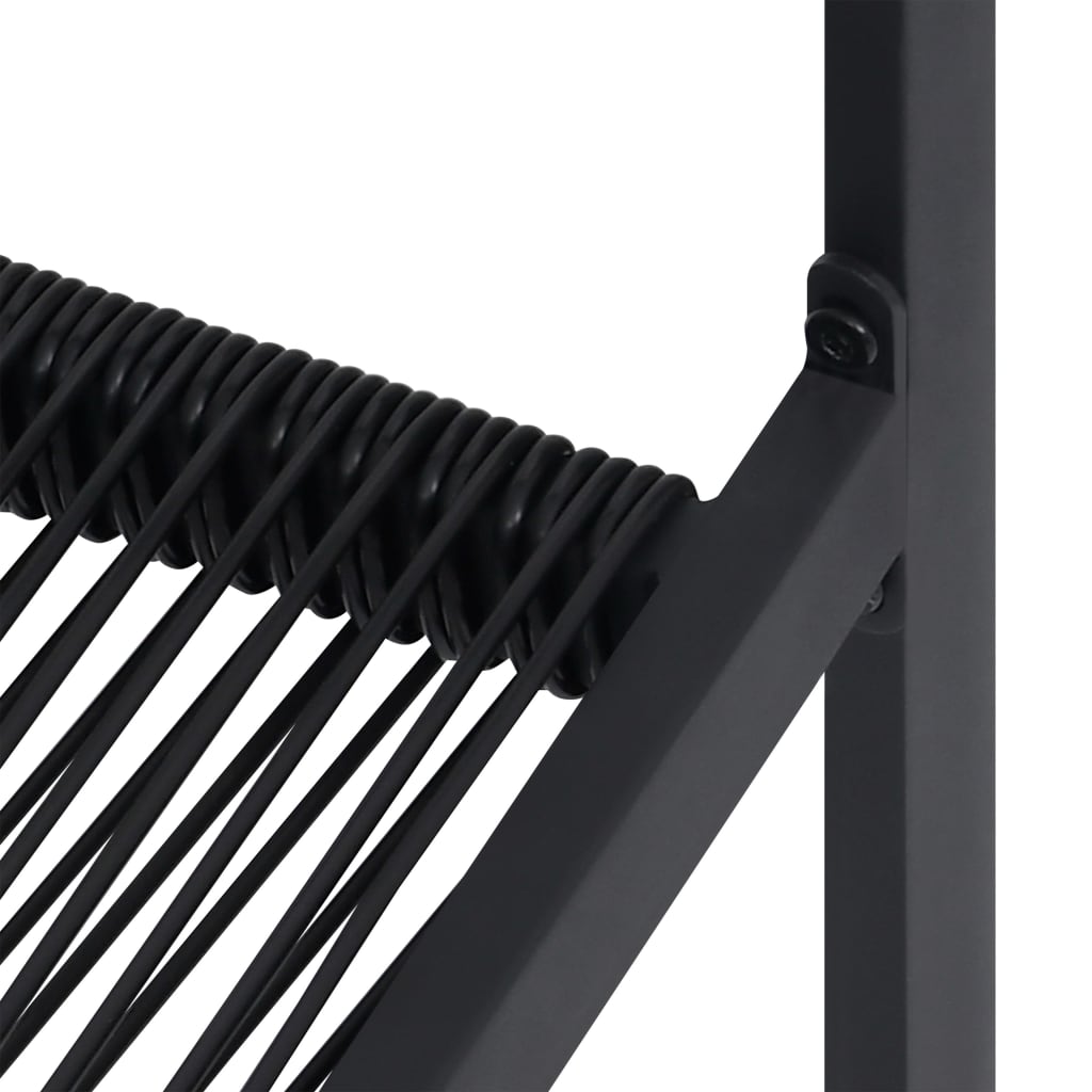 Garden Chairs 4 Pcs Pvc Rattan Black