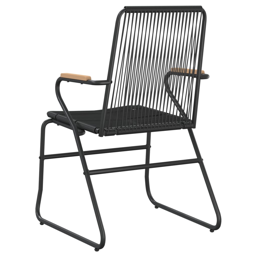 Garden Chairs 4 Pcs Black 58X59X85.5 Cm Pvc Rattan