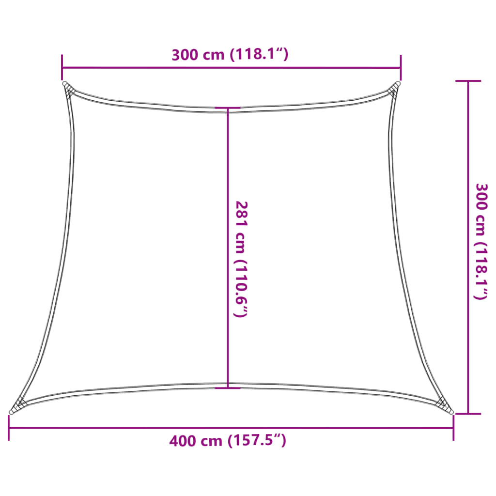 Sunshade Sail 160 G/M² Hdpe