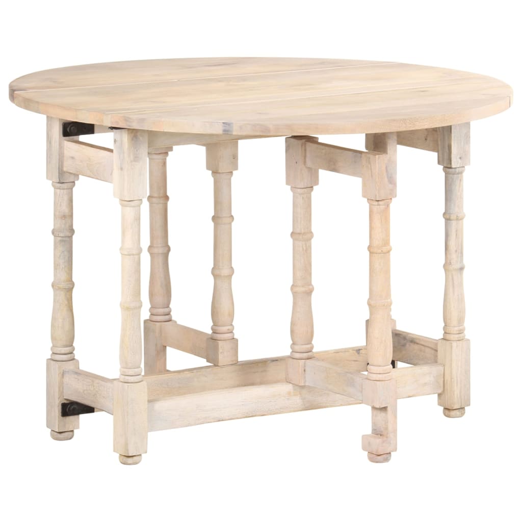 Dining Table Round 110X76 Cm Solid Mango Wood