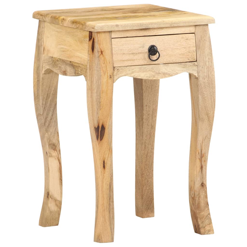 Bed Cabinet 28X28X46 Cm Solid Mango Wood