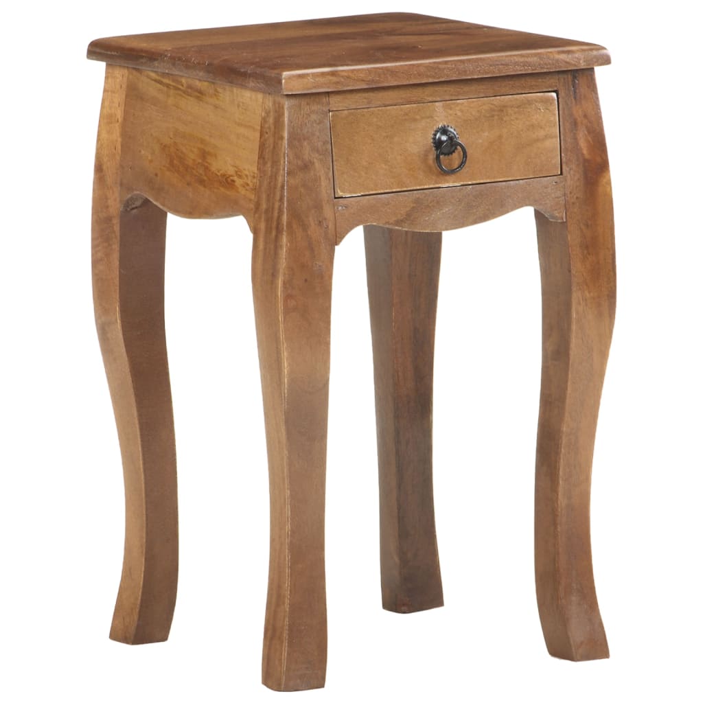 Bed Cabinet 28X28X46 Cm Solid Mango Wood
