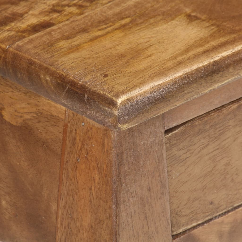 Bed Cabinet 28X28X46 Cm Solid Mango Wood