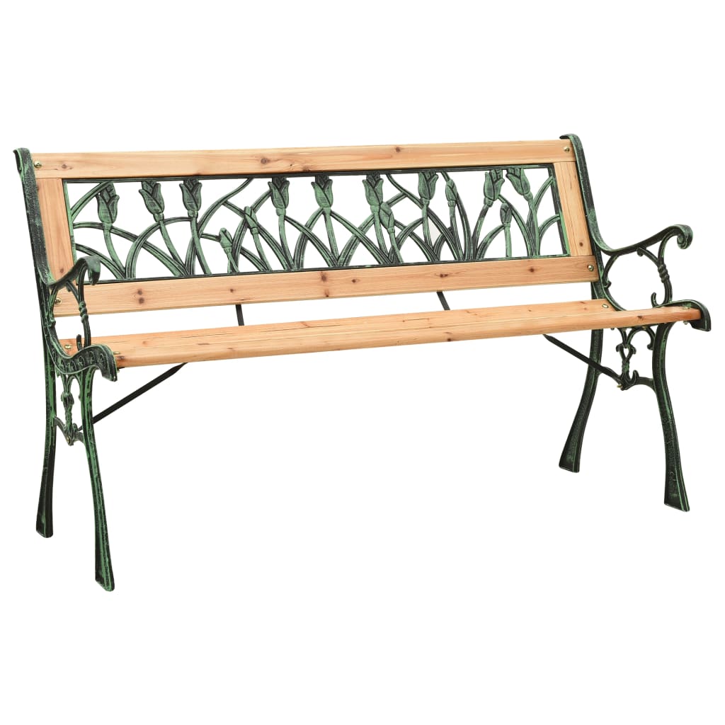Garden Bench Cast Iron And Solid Firwood