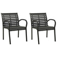 Garden Chairs 2 Pcs Steel And Wpc