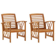 Garden Chairs 2 Pcs Solid Acacia Wood