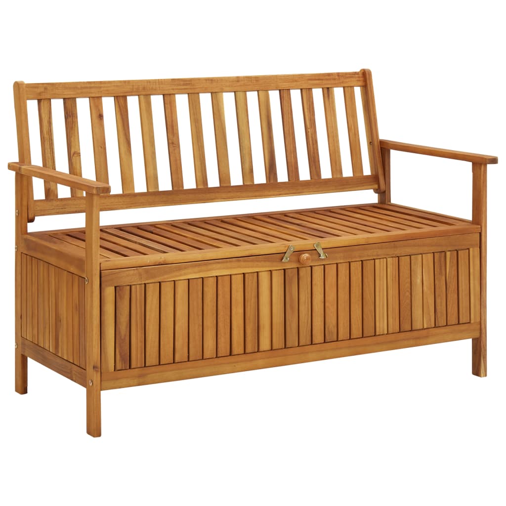 Storage Bench 170 Cm Solid Wood Acacia