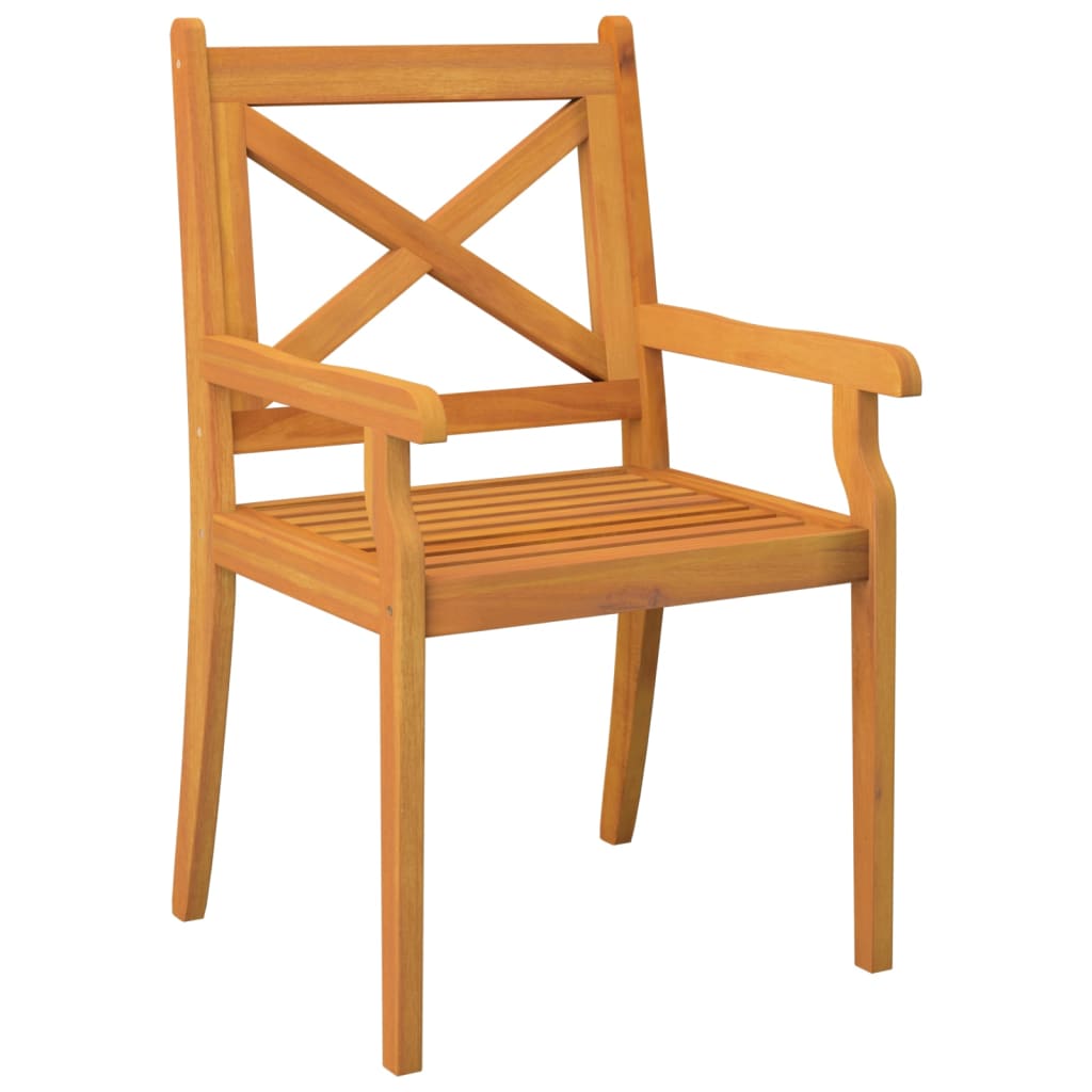 Outdoor Dining Chairs 3 Pcs Solid Wood Acacia