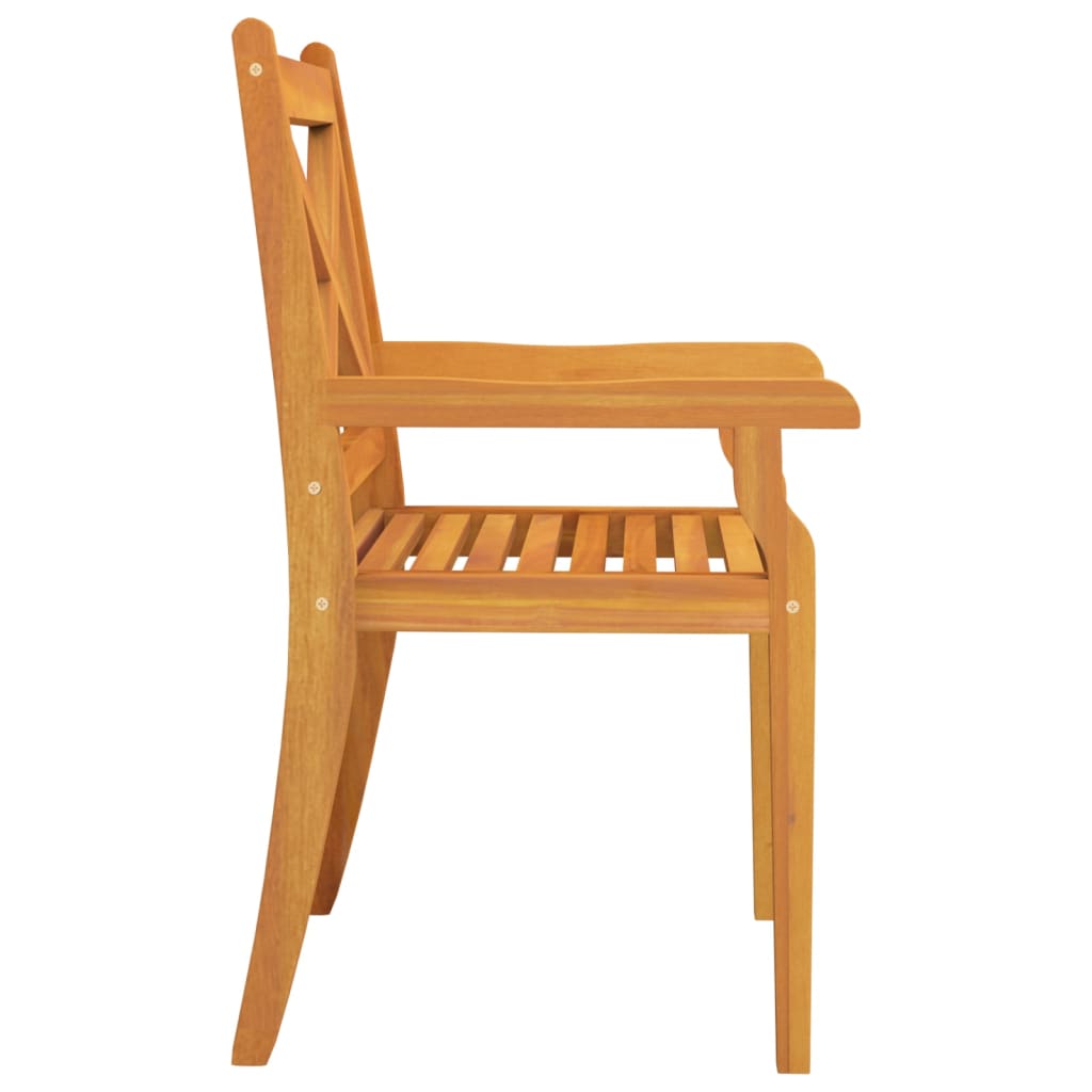 Outdoor Dining Chairs 3 Pcs Solid Wood Acacia