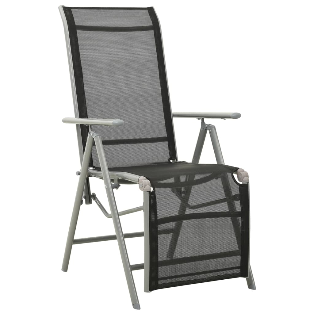 Reclining Garden Chairs 2 Pcs Textilene And Aluminium