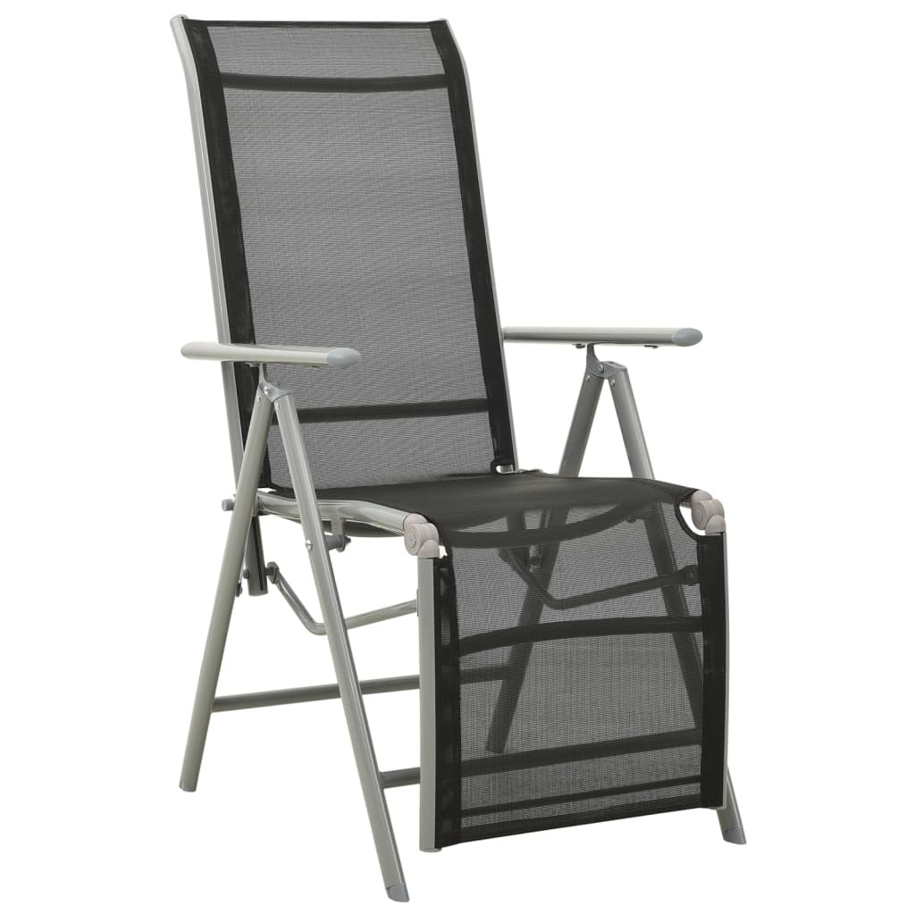 Reclining Garden Chairs 2 Pcs Textilene And Aluminium