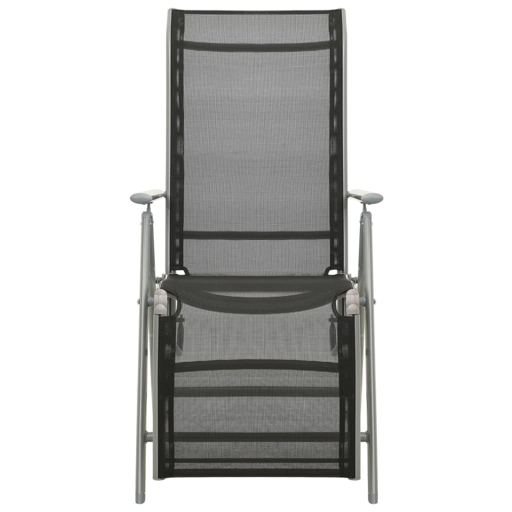 Reclining Garden Chairs 2 Pcs Textilene And Aluminium