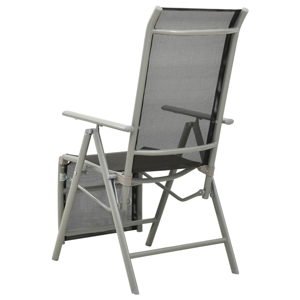 Reclining Garden Chairs 2 Pcs Textilene And Aluminium