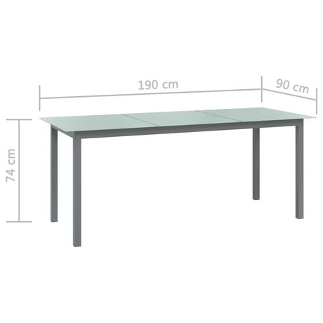 Garden Table Aluminium And Glass