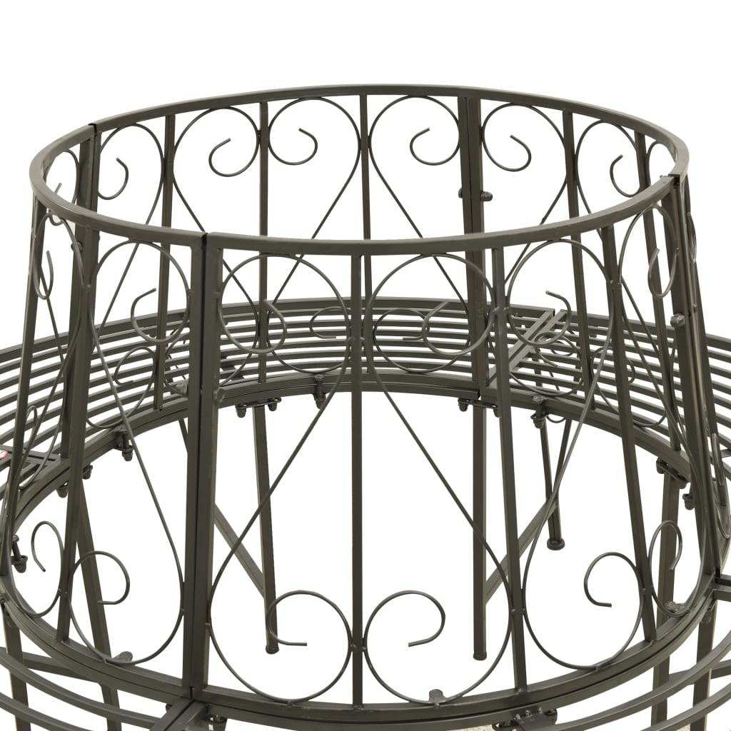 Garden Tree Bench 160 Cm Steel