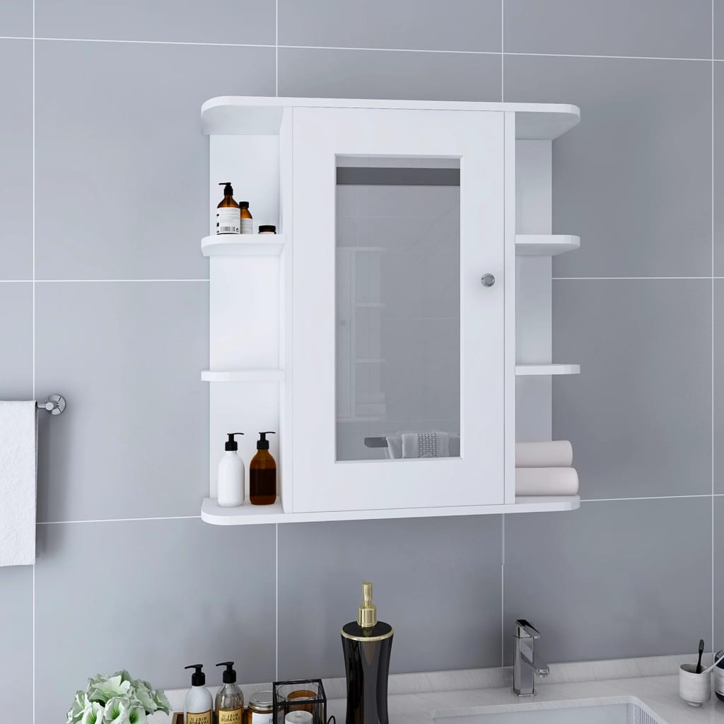 Bathroom Mirror Cabinet 66X17X63 Cm Mdf