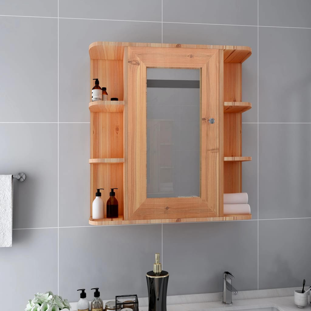 Bathroom Mirror Cabinet 66X17X63 Cm Mdf