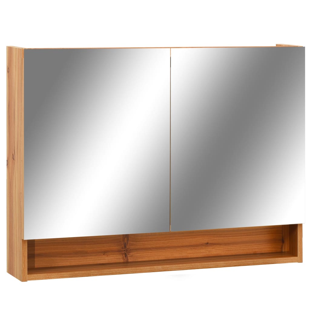 Led Bathroom Mirror Cabinet 80X15X60 Cm Mdf