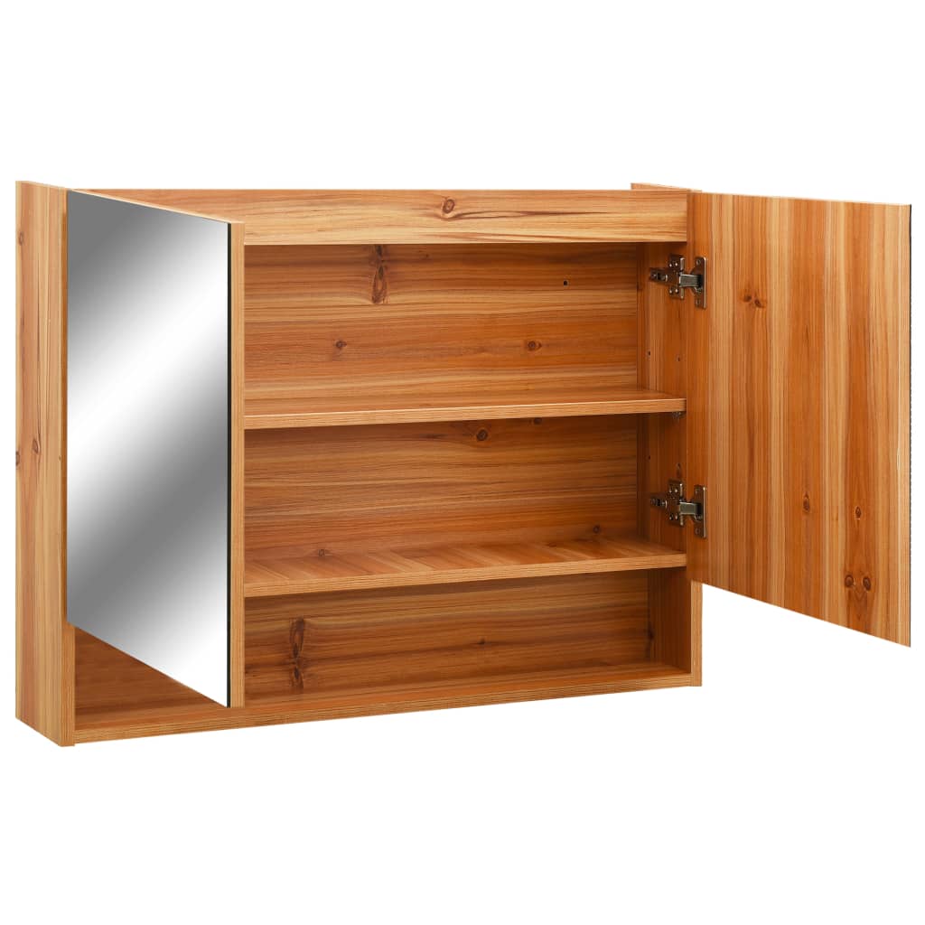Led Bathroom Mirror Cabinet 80X15X60 Cm Mdf