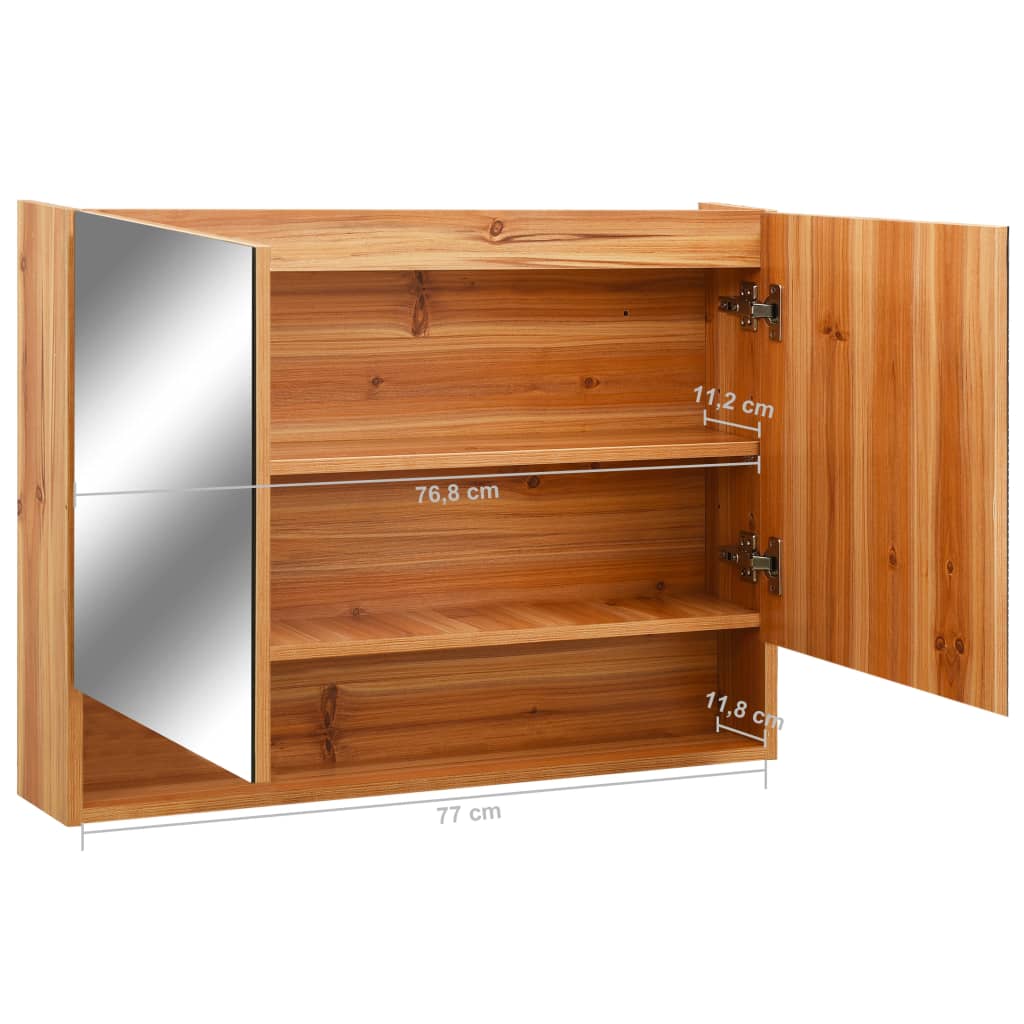 Led Bathroom Mirror Cabinet 80X15X60 Cm Mdf