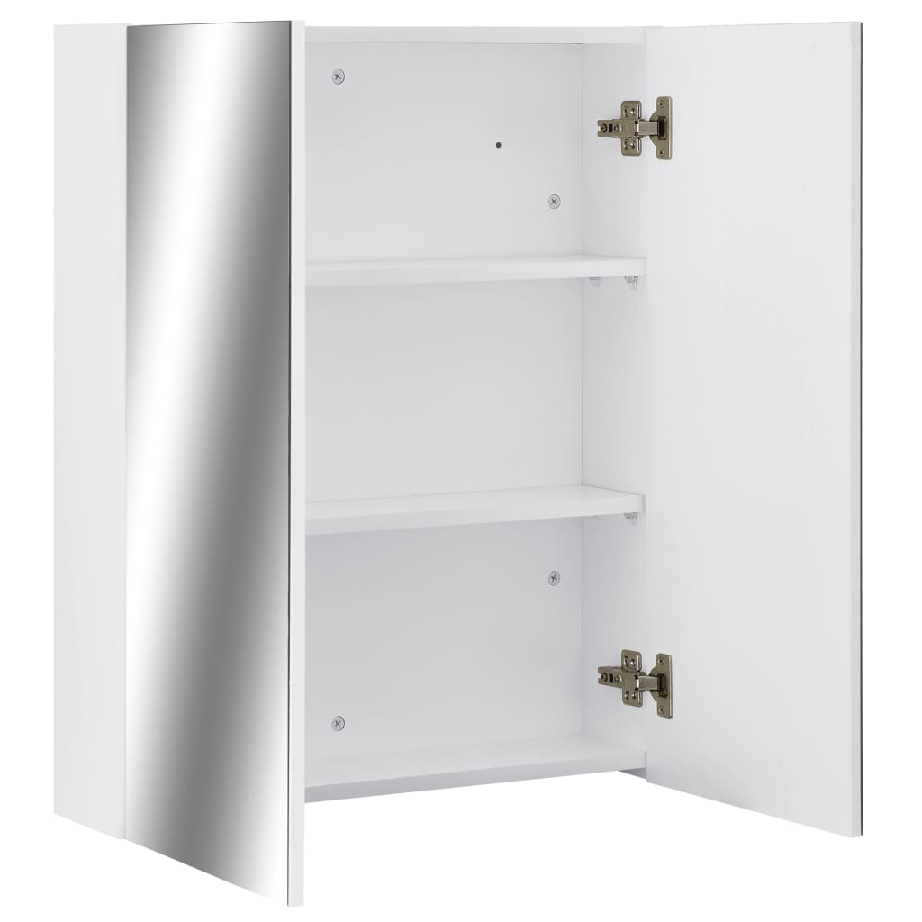 Bathroom Mirror Cabinet White 60X15X75 Cm Mdf