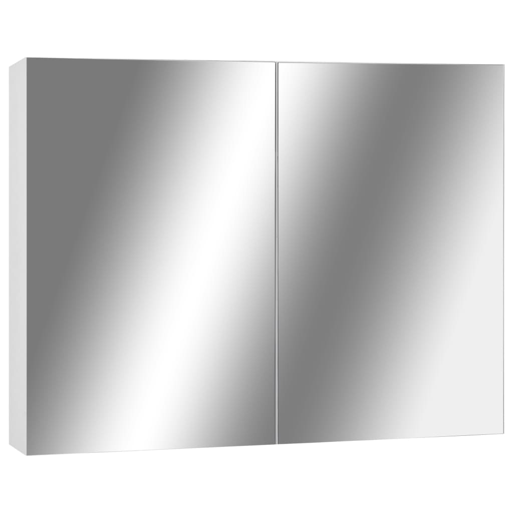 Bathroom Mirror Cabinet White 80X15X60 Cm Mdf