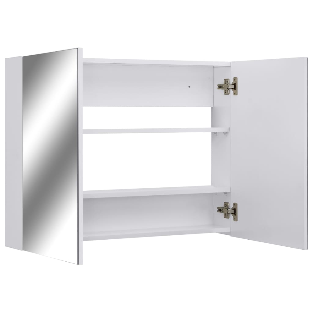 Bathroom Mirror Cabinet White 80X15X60 Cm Mdf