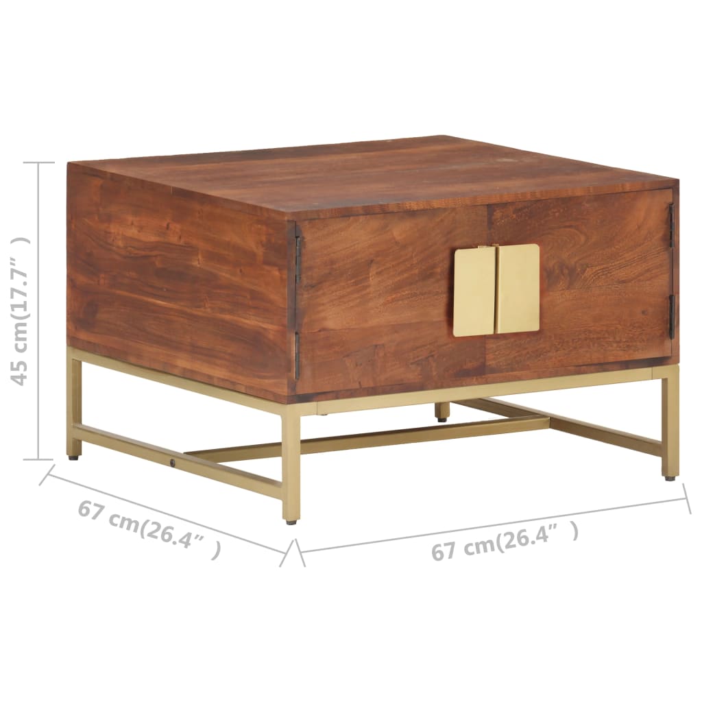 Coffee Table Honey Brown 67X67X45 Cm