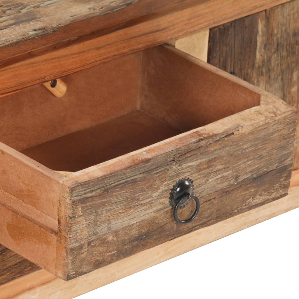 Tv Cabinet 120X30X40 Cm Solid Acacia Wood And Reclaimed Wood