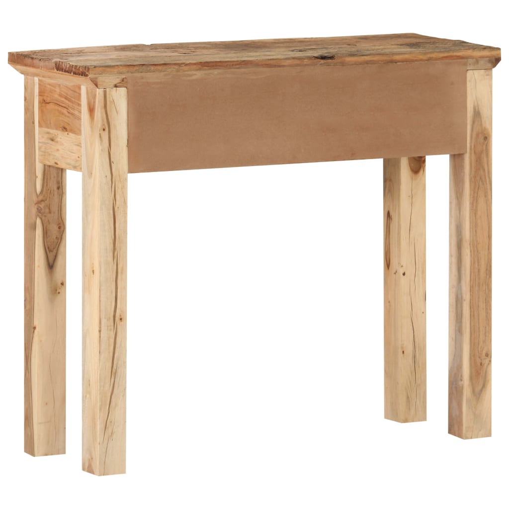 Console Table 90.5X30X75Cm Solid Acacia Wood And Reclaimed Wood