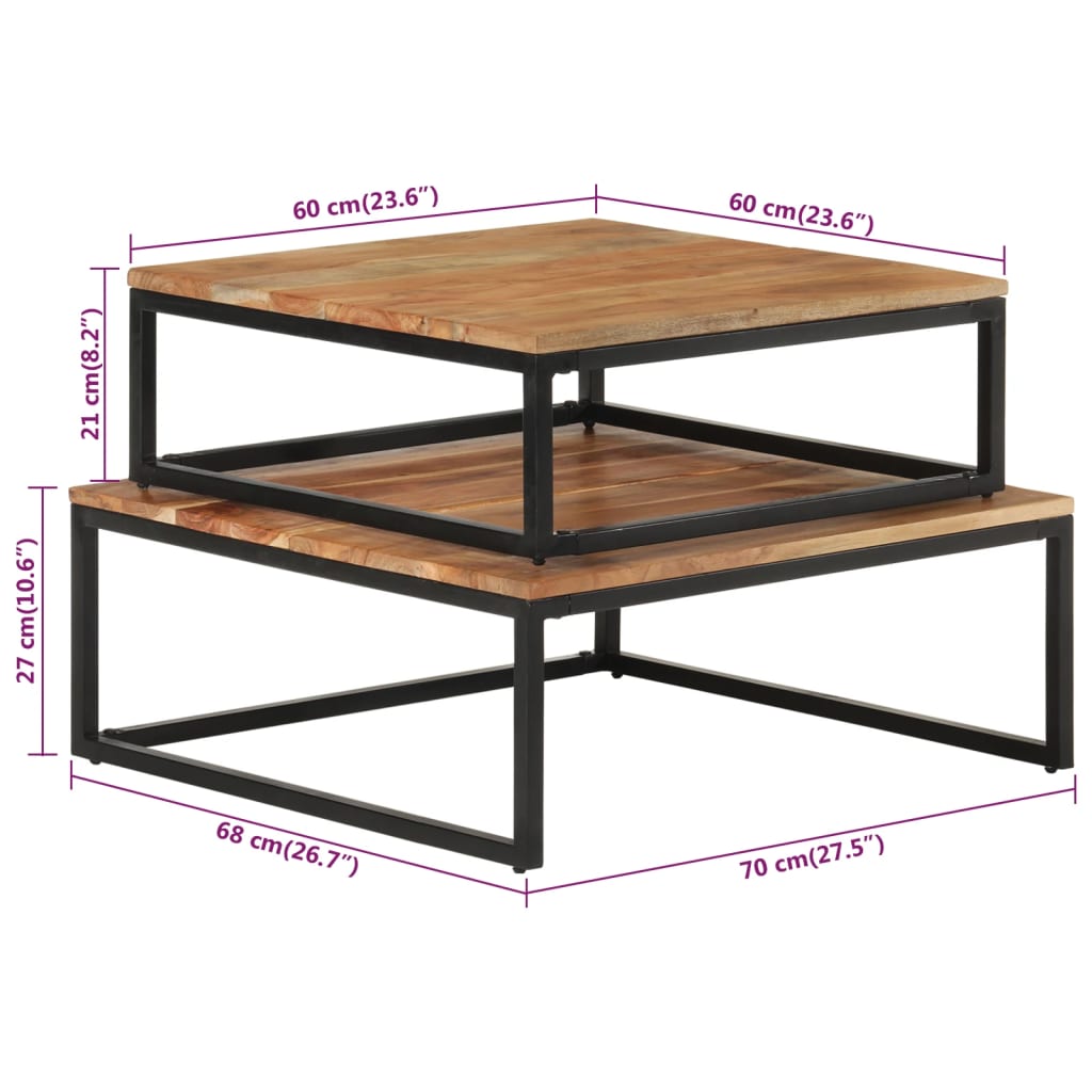Nesting Coffee Tables 2 Pcs