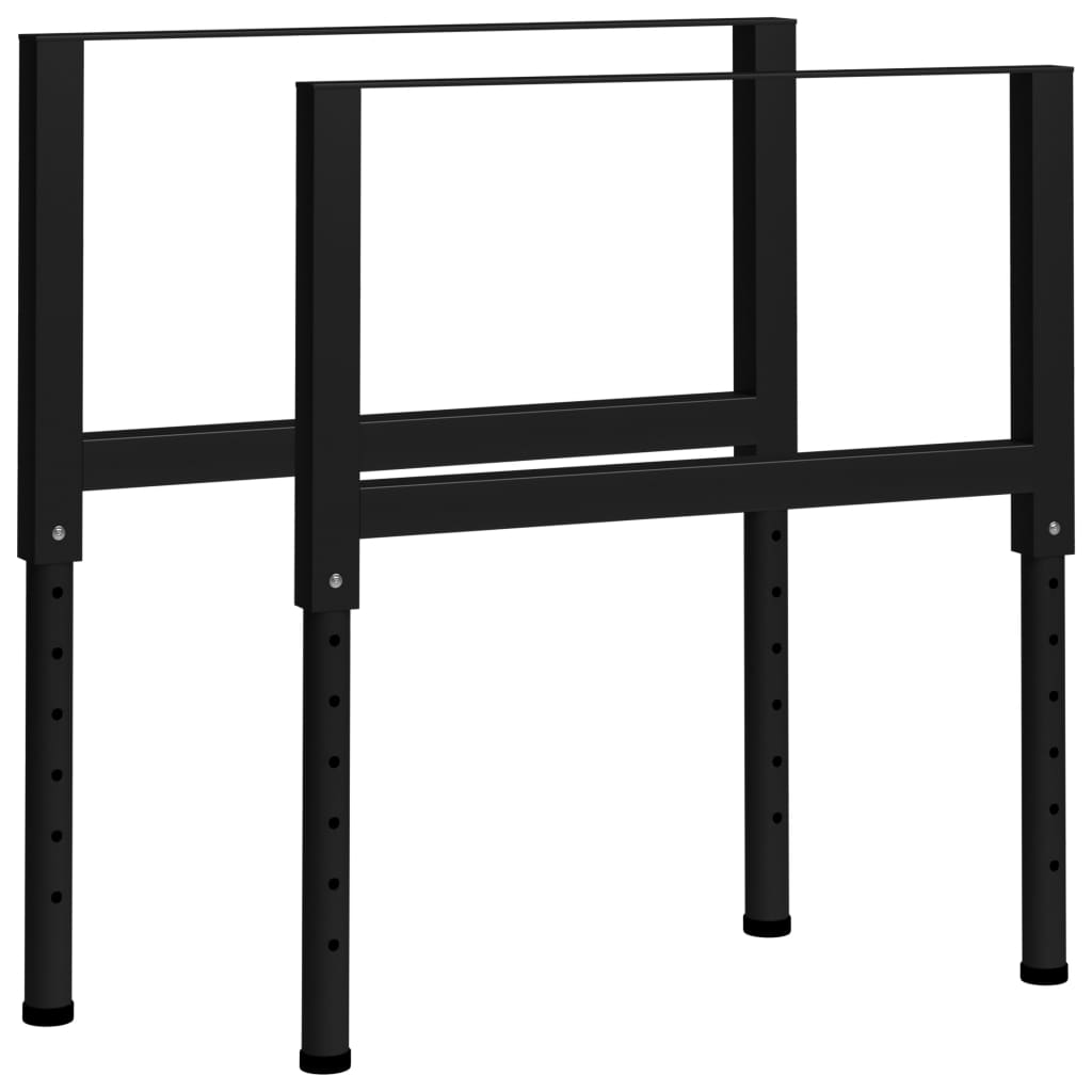 Adjustable Work Bench Frames 2 Pcs Metal 55X(69-95.5) Cm