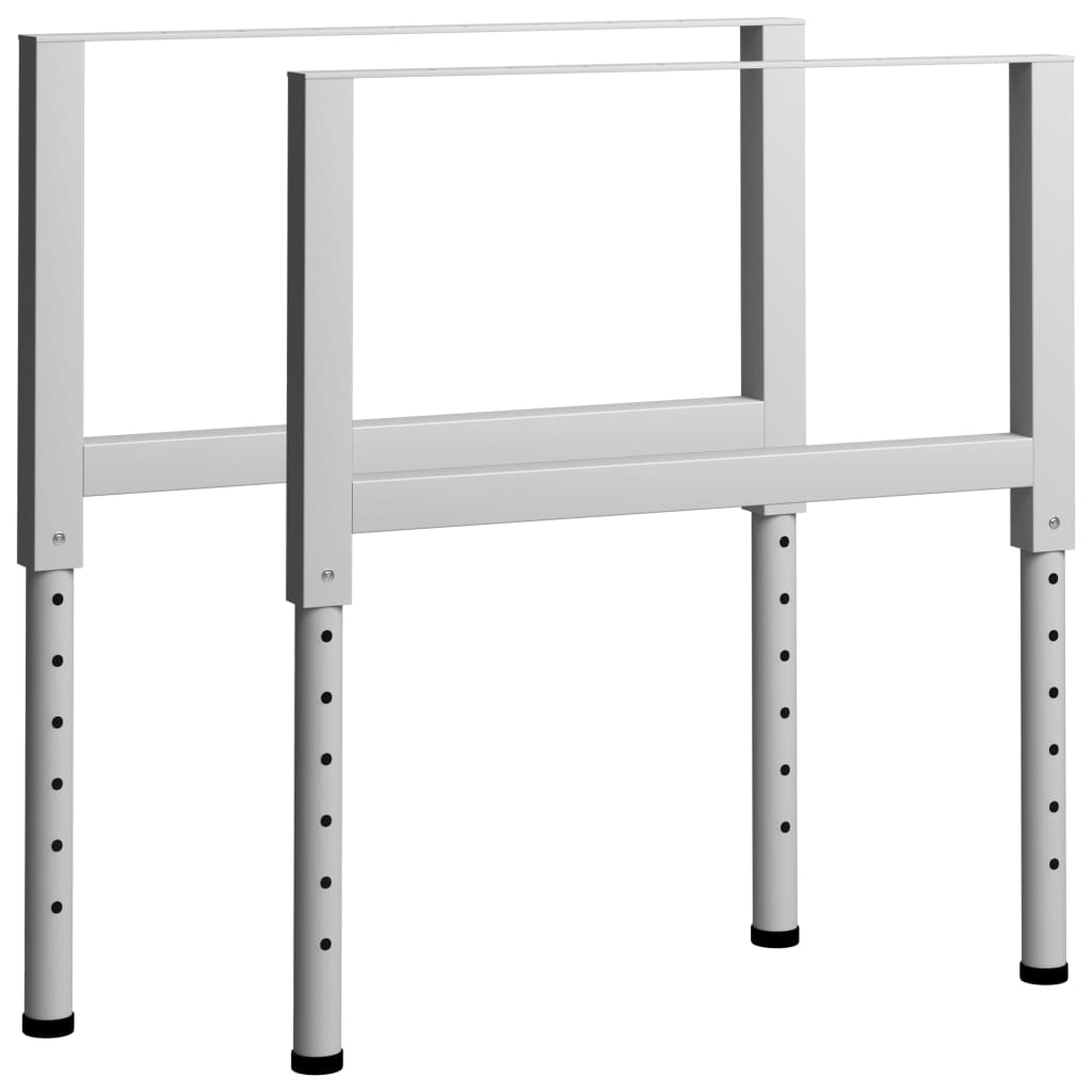 Adjustable Work Bench Frames 2 Pcs Metal 55X(69-95.5) Cm