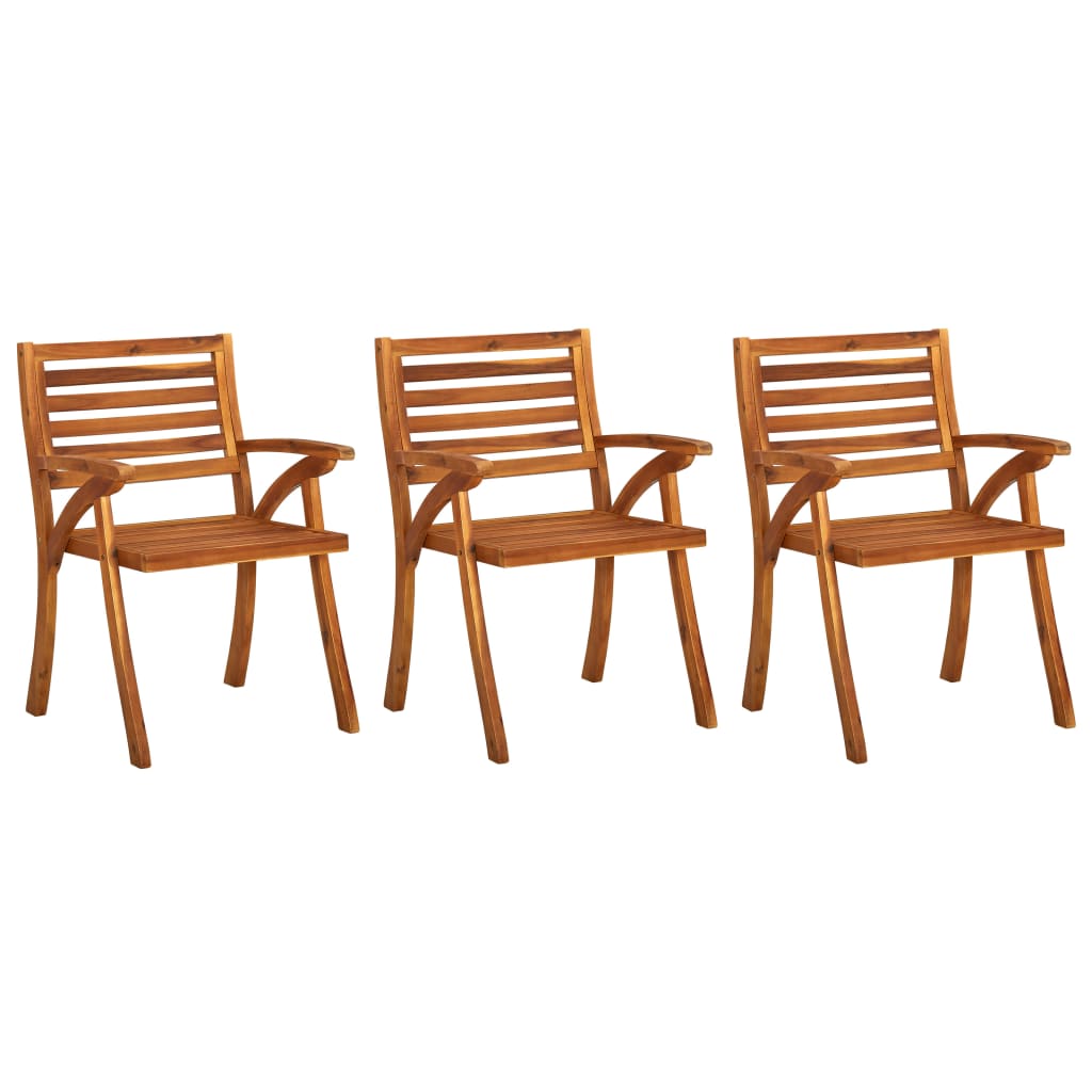 Garden Chairs 8 Pcs Solid Acacia Wood