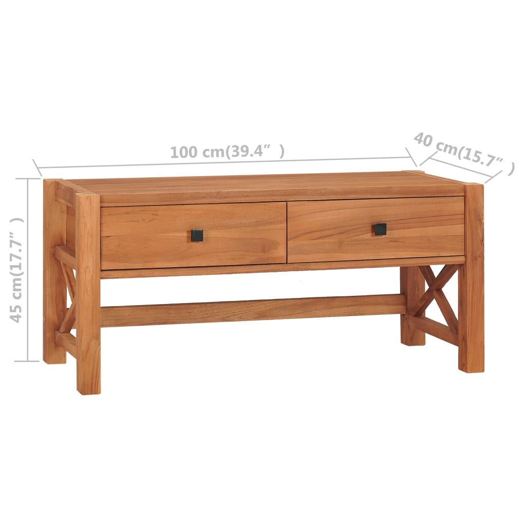 Tv Cabinet 100X40X45 Cm Teak Wood