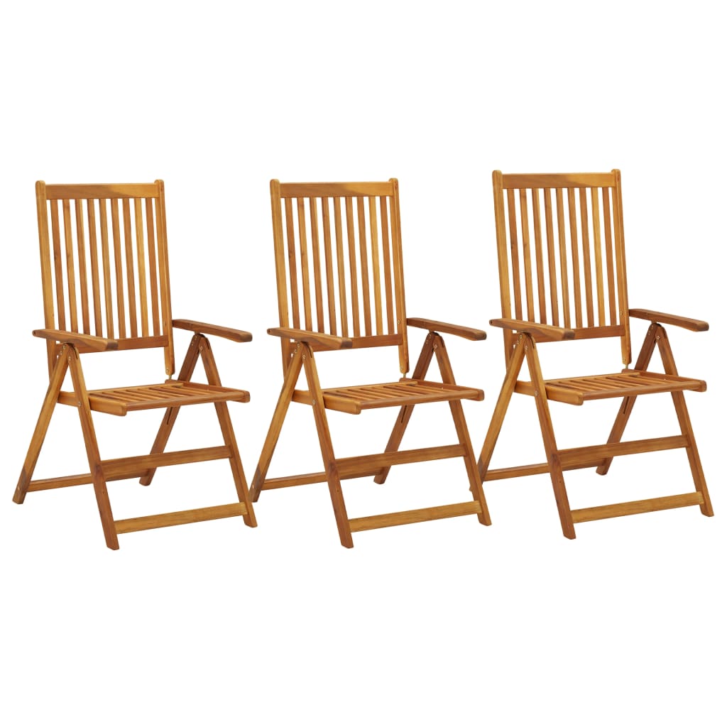 Garden Reclining Chairs 2 Pcs Solid Acacia Wood