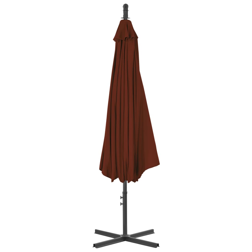Cantilever Garden Parasol With Steel Pole 300 Cm