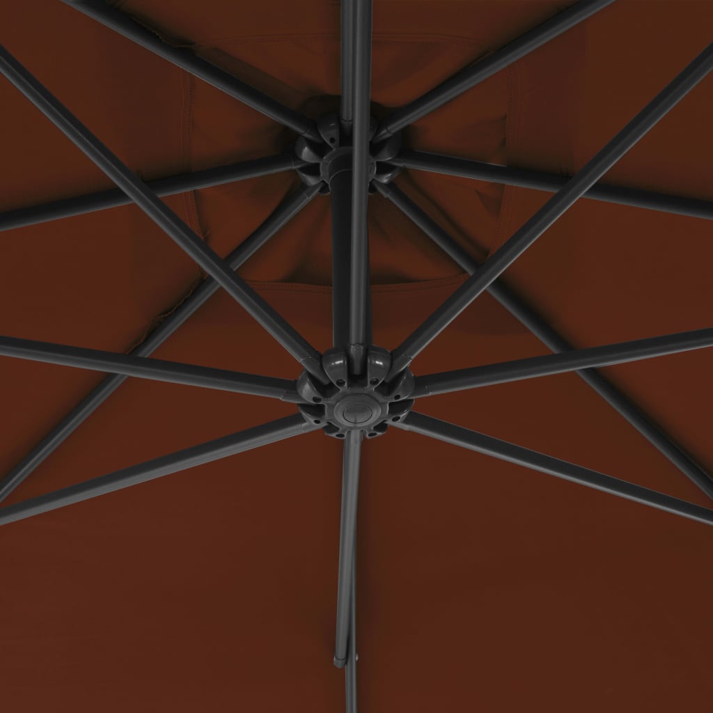 Cantilever Garden Parasol With Steel Pole 300 Cm