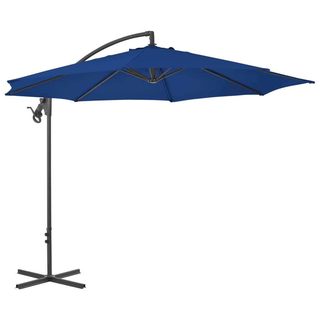 Cantilever Garden Parasol With Steel Pole 300 Cm
